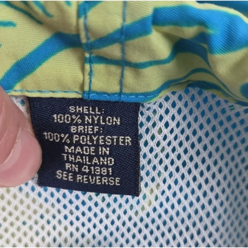 Polo Sport Ralph Lauren‎ L Swim Trunks Bathing Suit Shorts Lined Blue Tropical